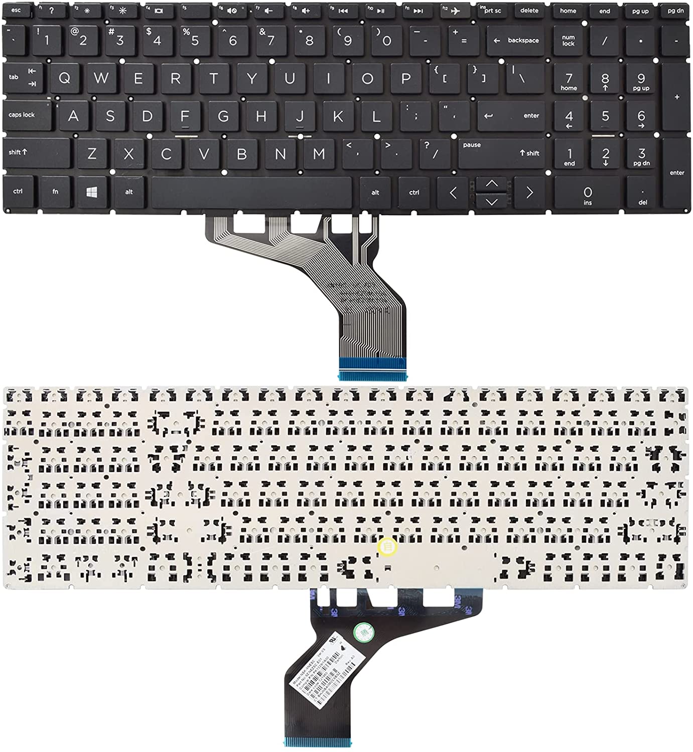 HP15DA-1.jpg Laptop Keyboard For HP 15-DW, L47489-001, 15-DA, 15-DU, 15-DB, 15-DQ, 15-DF Series Laptops Silver With Backlight - Image 1