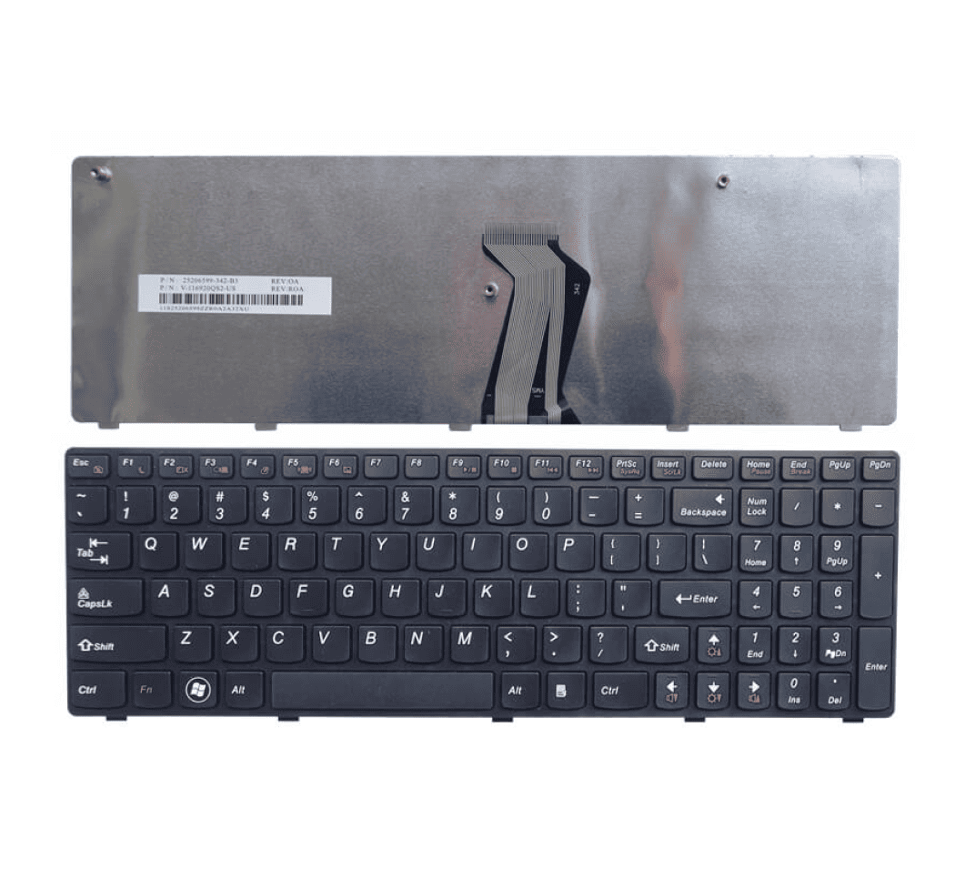 KBZ570-Keyboard.png Laptop Keyboard For Lenovo IdeaPad Z570, 9Z.N5SSC.006, G575, Z560, Z565, Z580 Laptops - Image 1