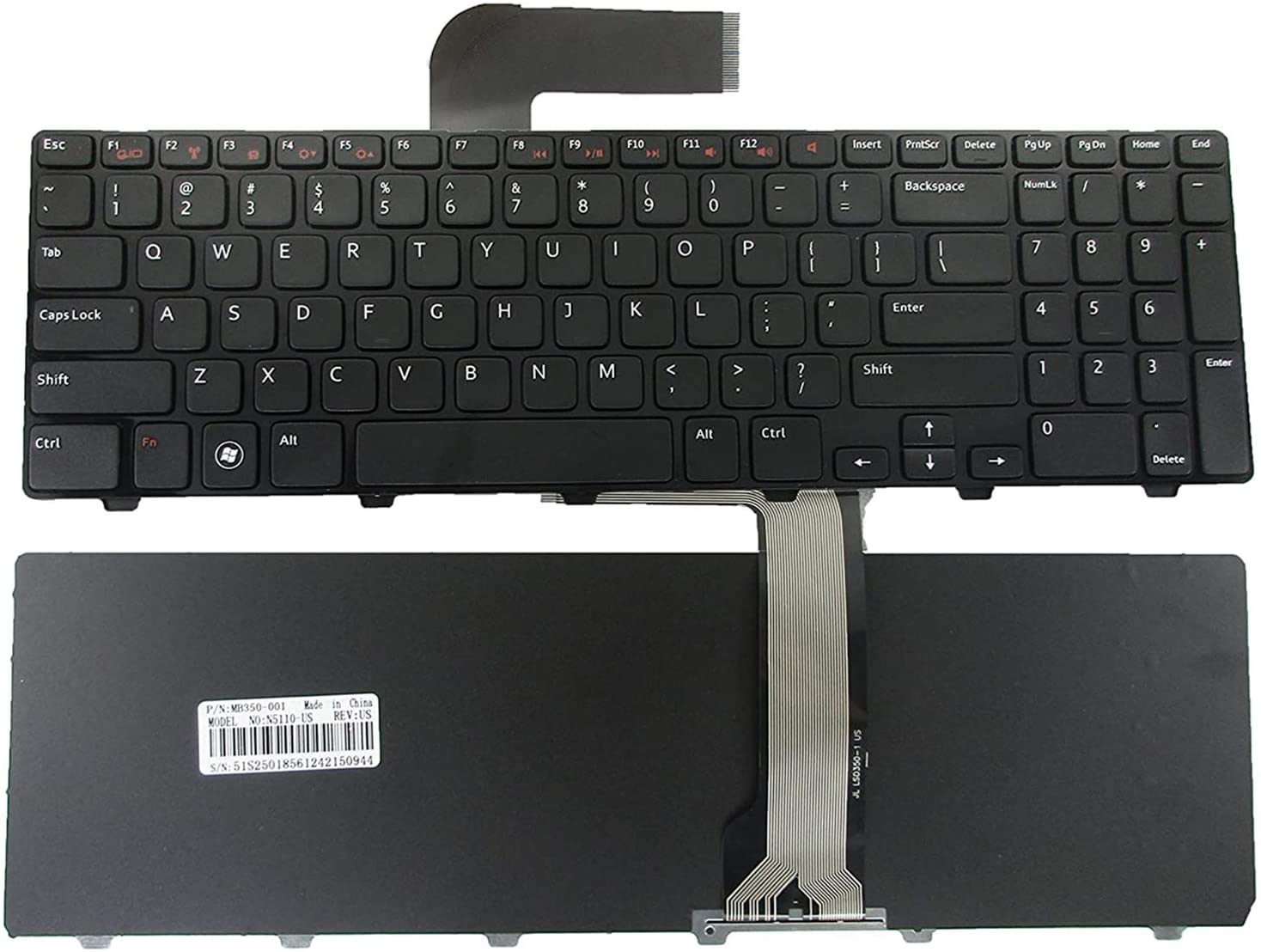 N5110.jpg Laptop Keyboard For Dell Inspiron 15R M5110, Dell NSK-DY0SW, M511R, 2528, 2728, 2428, M501Z, N5110D - Image 1