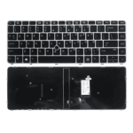 Laptop Keyboard for HP EliteBook 840 G3, 848 G3, 745 G4 Laptops With Silver Frame