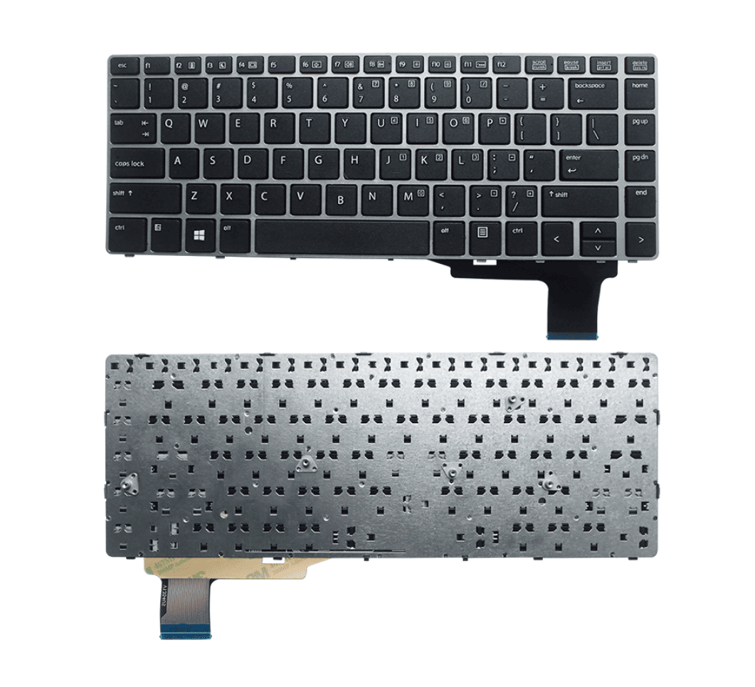 kb9470M-silver-frame-Keyboard.png Laptop Keyboard For HP EliteBook Folio 9470M, 702843-001, 9480M Laptops With Silver Frame - Image 1